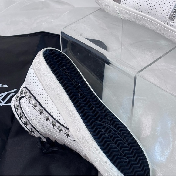 VINTAGE HAVANA Womens WhiteZipperAdjustable  Gadol Platform Lace-Up Leather Flat - Picture 6 of 13